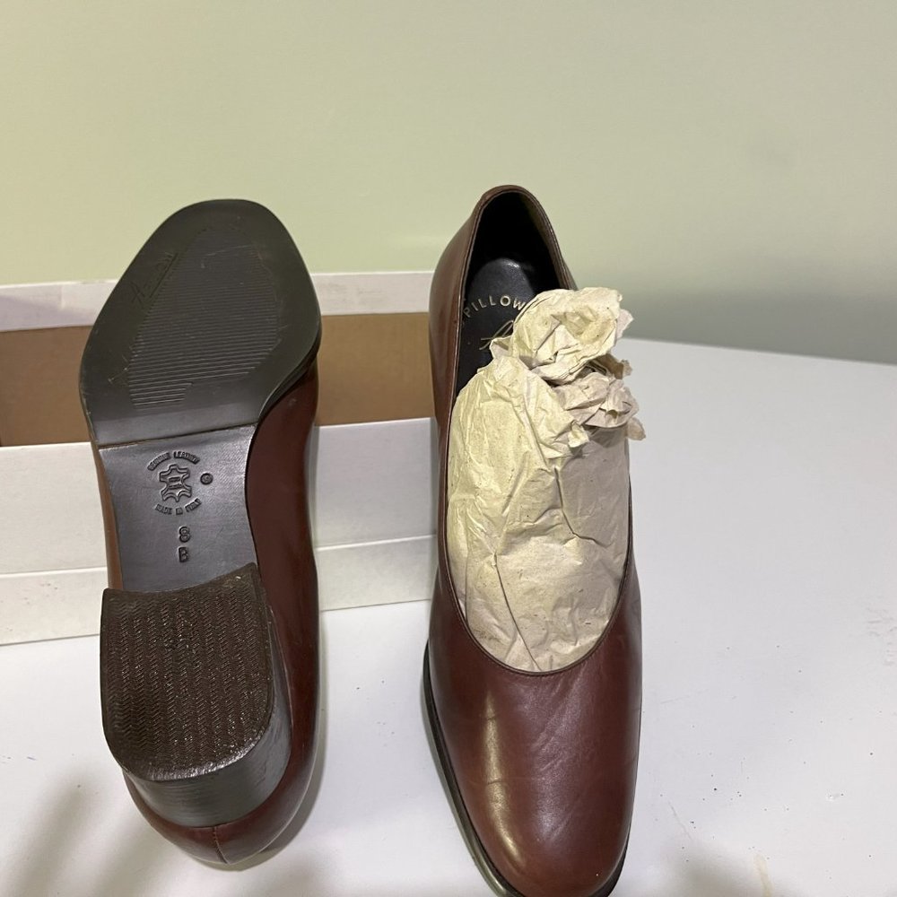 Amalfi Chloe Women's Leather Shoes Made In Italy Brown 7B